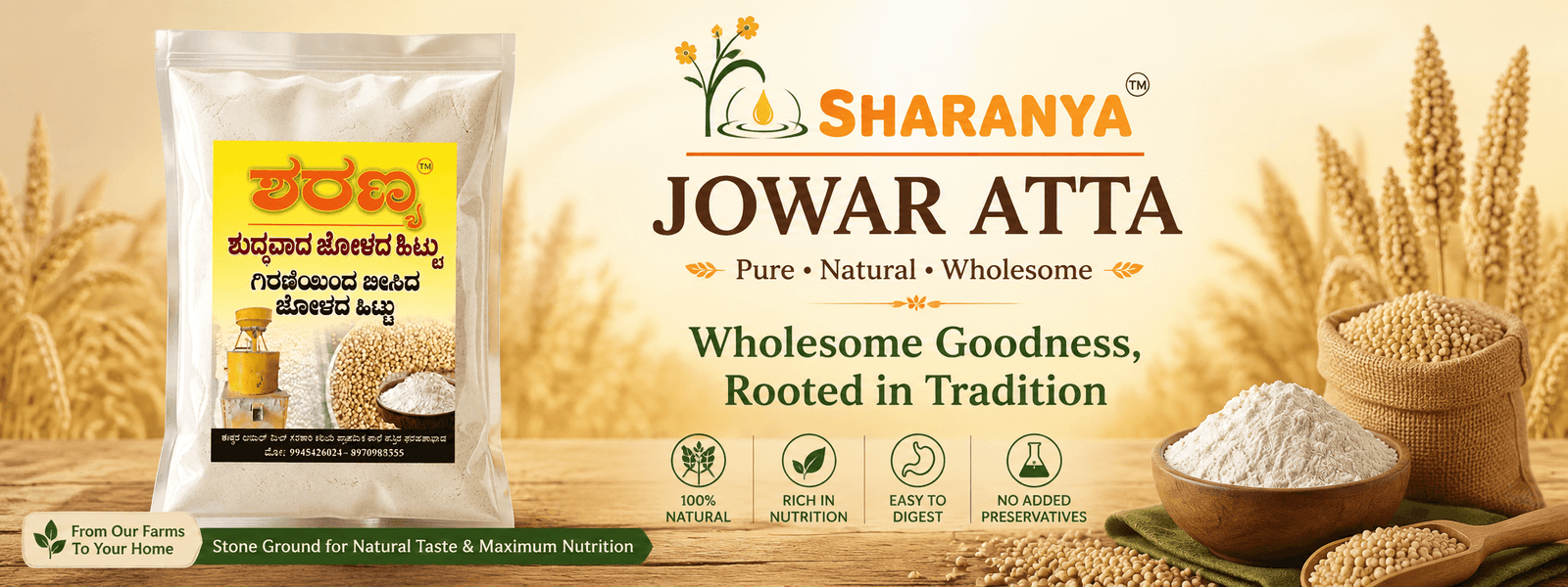 Nutritional Value of Organic Jowar Flour